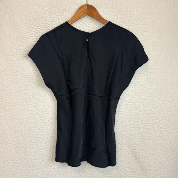 J Crew Drapey T-shirt top Womens Medium‎ Black - Picture 3 of 8